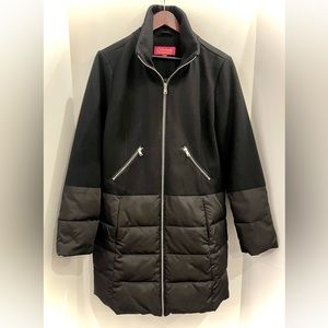 Catherine Catherine Malandrino Wool Puffer Coat, Black, Size L